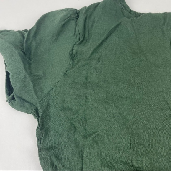 Womens Button Down Tunic Hunter Green Small - Picture 9 of 10